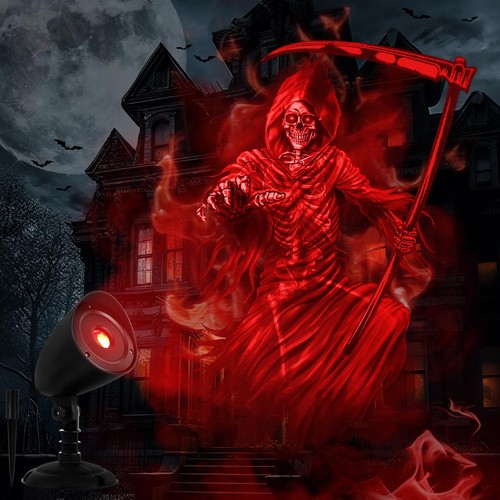 Dynamic halloween projector - 3d,
