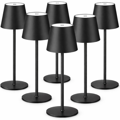 Lampada tavolo nera led - 6x, da
