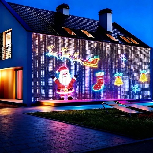 Tenda natale led luce - tenda, di